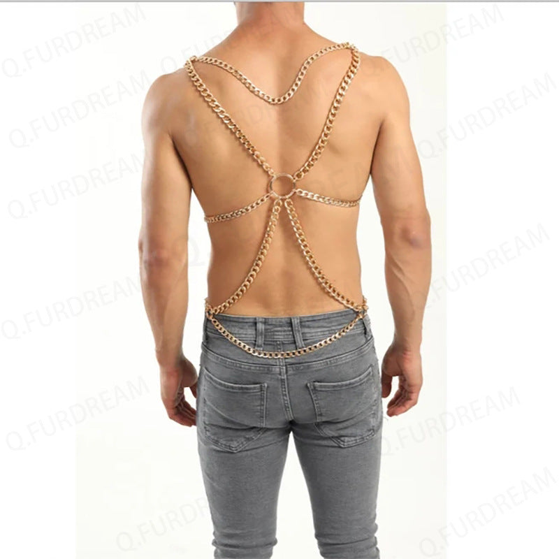 A variety of hip-hop hip-hop erotic clothing, men's necklaces, short clavicle chains, personality wear, corseted clothes