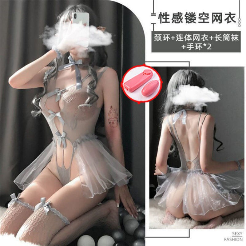 Concubine Erotic Lingerie Transparent Temptation Sexy Sausage Hot Pajama Dress Maid Uniform Free Tease Flirting Passion