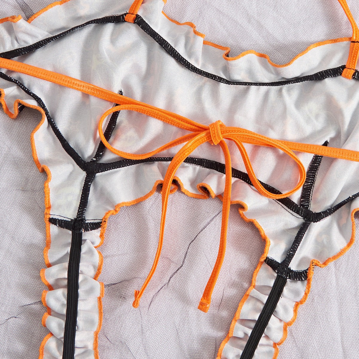 INS cross-border Europe and the United States new Halloween funny sexy halter neck open back cutout lace sex jumpsuit M3299