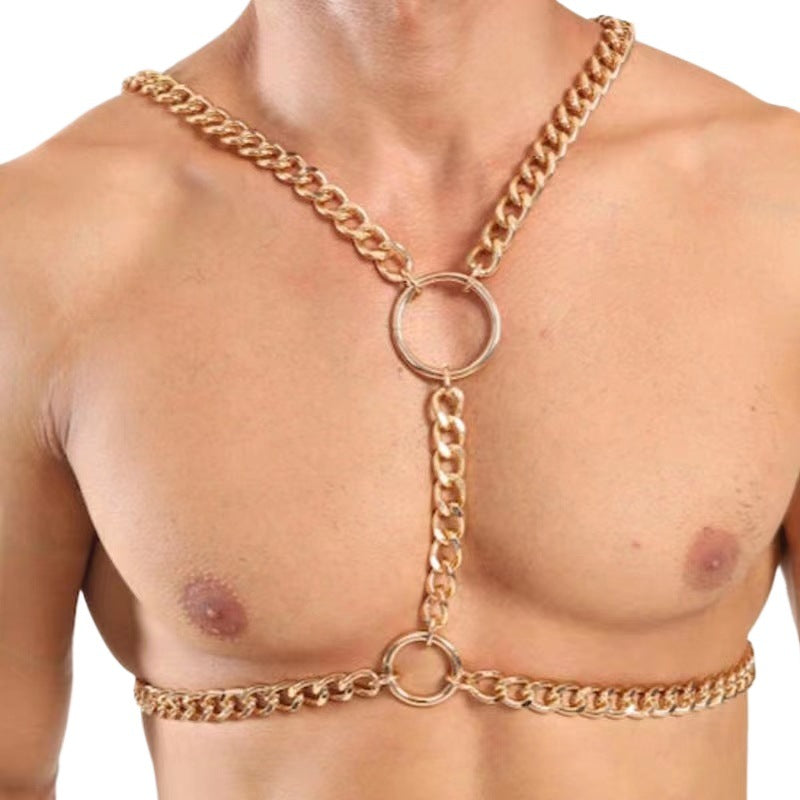 A variety of hip-hop hip-hop erotic clothing, men's necklaces, short clavicle chains, personality wear, corseted clothes