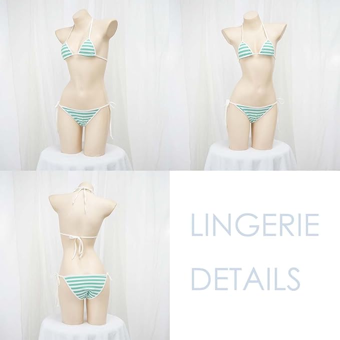 Anime fun lingerie sexy split green uniform cosplay Halloween carnival party atmosphere gift - Set Items / One Size