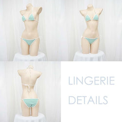 Image of Anime fun lingerie sexy split green uniform cosplay Halloween carnival party atmosphere gift - Set Items / One Size
