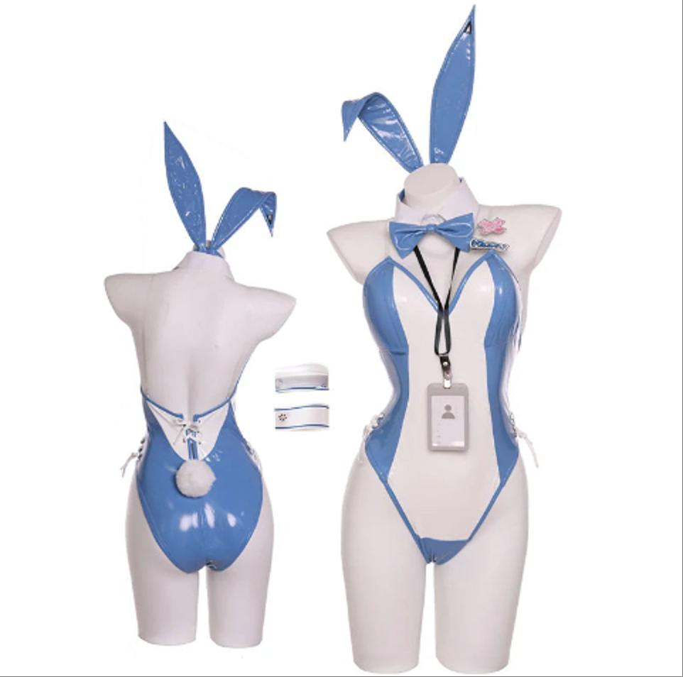 ROLECOS Nikke Goddess of Victory Folkwang Mary Alice Soda Bunny Rabbit Cosplay Costume Women Dress Halloween Outfit Fullset