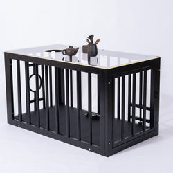 Image of BDSM iron cage dog cage coffee table dog cage tuning classroom props captive sex toys bondage femdom cage - Coffee