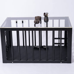 Image of BDSM iron cage dog cage coffee table dog cage tuning classroom props captive sex toys bondage femdom cage - Coffee