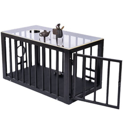 Image of BDSM iron cage dog cage coffee table dog cage tuning classroom props captive sex toys bondage femdom cage - Coffee