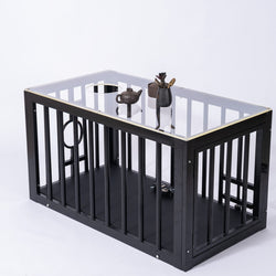 Image of BDSM iron cage dog cage coffee table dog cage tuning classroom props captive sex toys bondage femdom cage - Coffee