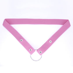 Image of CB lock assist strap single thong three-way chastity lock fixing strap cross-border GAY sex toys ring panties big