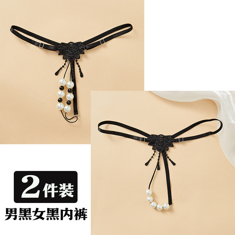 Couple underwear underwear ascetic high-end sense 2025 new one-man and female couple three-point erotic underwear