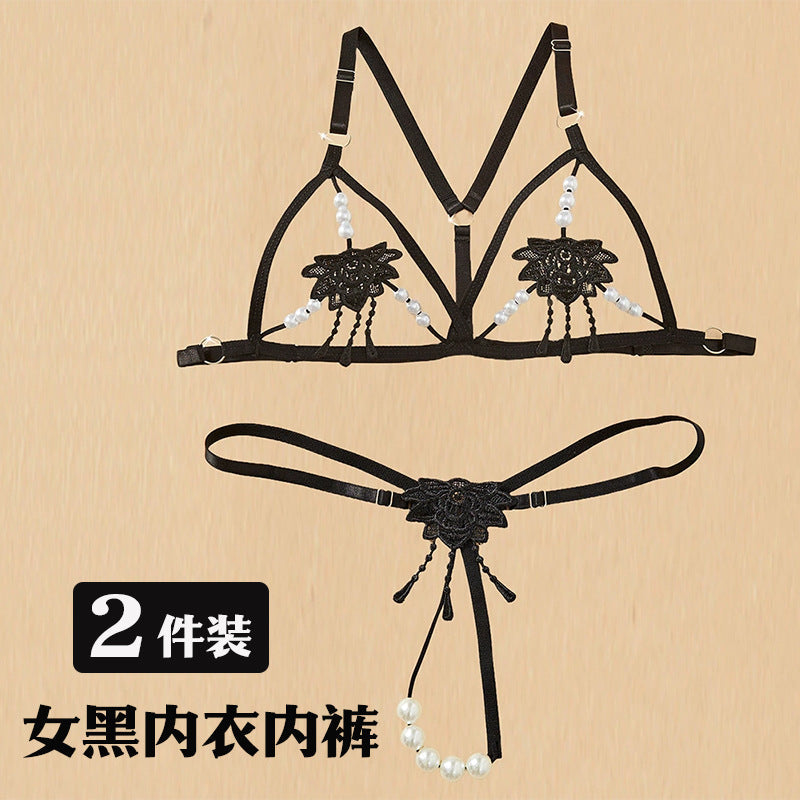 Couple underwear underwear ascetic high-end sense 2025 new one-man and female couple three-point erotic underwear