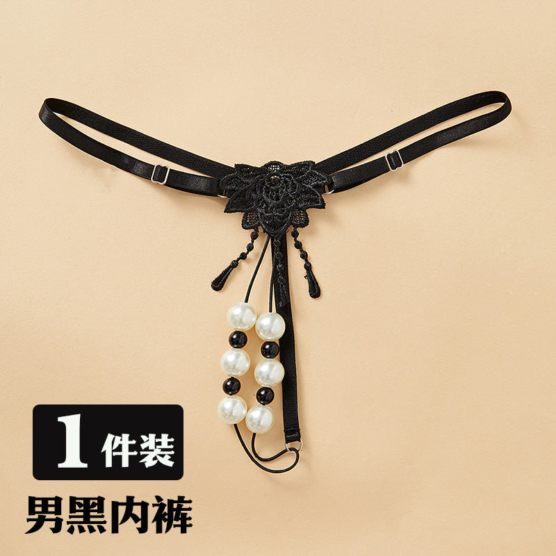 Couple underwear underwear ascetic high-end sense 2025 new one-man and female couple three-point erotic underwear - 1