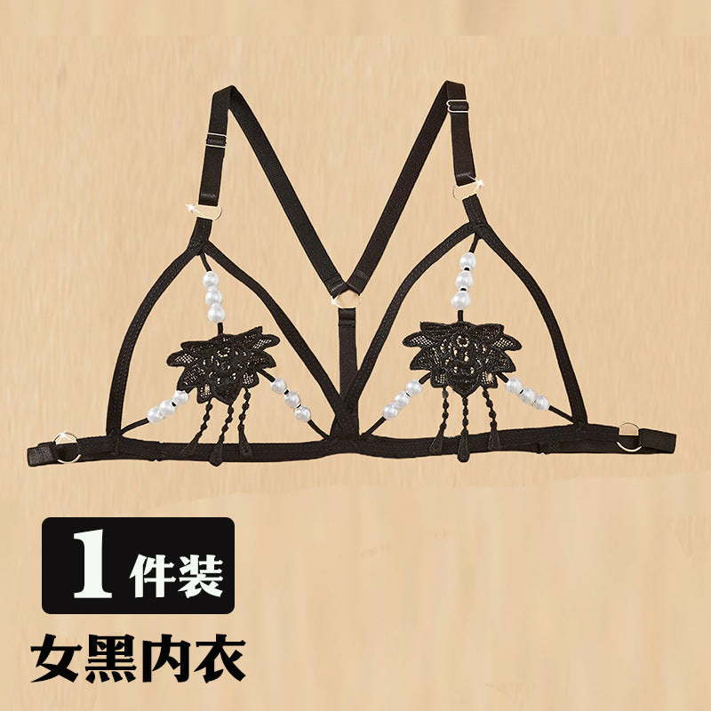 Image of Couple underwear underwear ascetic high-end sense 2025 new one-man and female couple three-point erotic underwear