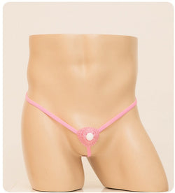 Image of Cross-border men’s Santa hat sexy underwear cut-out thong men’s sexy men’s sexy underwear - Pink / One size - Sexy
