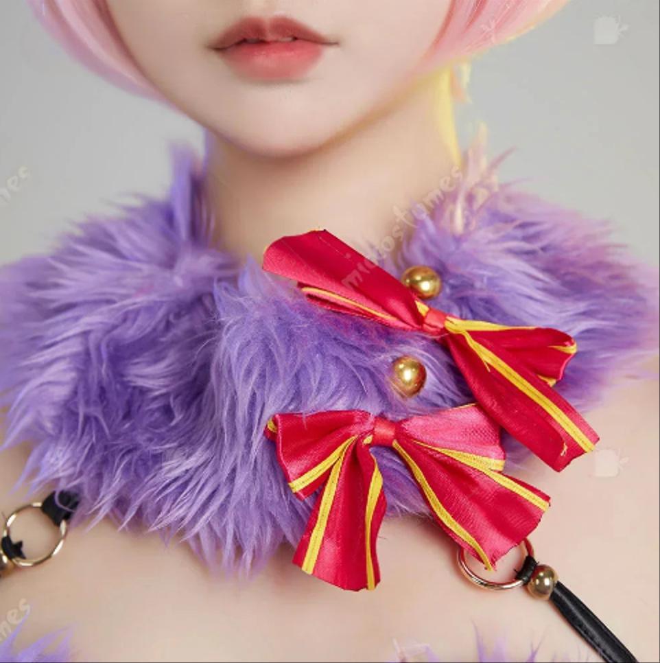 Miccostumes Women's  Mash Kyrielight  Catsuit Sexy Lingerie Set Cosplay Costume with Stockings and Gloves