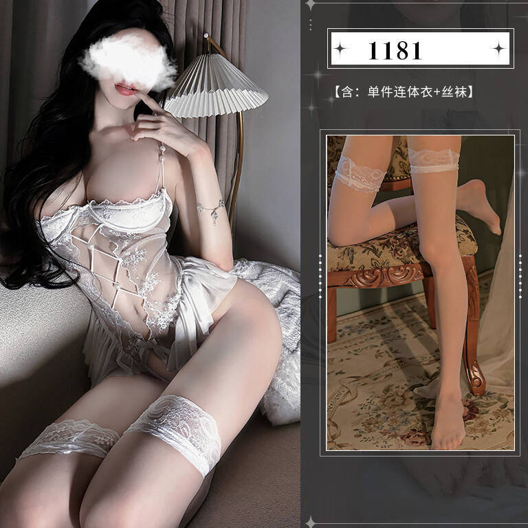 Image of Enchanting erotic lingerie sexy lesbian court vest small boobs gathered pajamas free to take off passion suit female