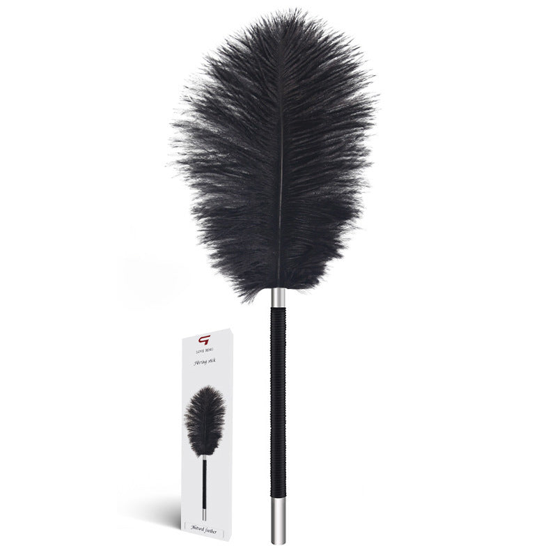 Erotic feather tease stick ostrich feather shoot flirt feather brush sm supplies foreplay toys sex toys adult sex