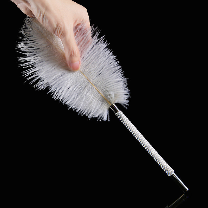 Erotic feather tease stick ostrich feather shoot flirt feather brush sm supplies foreplay toys sex toys adult sex