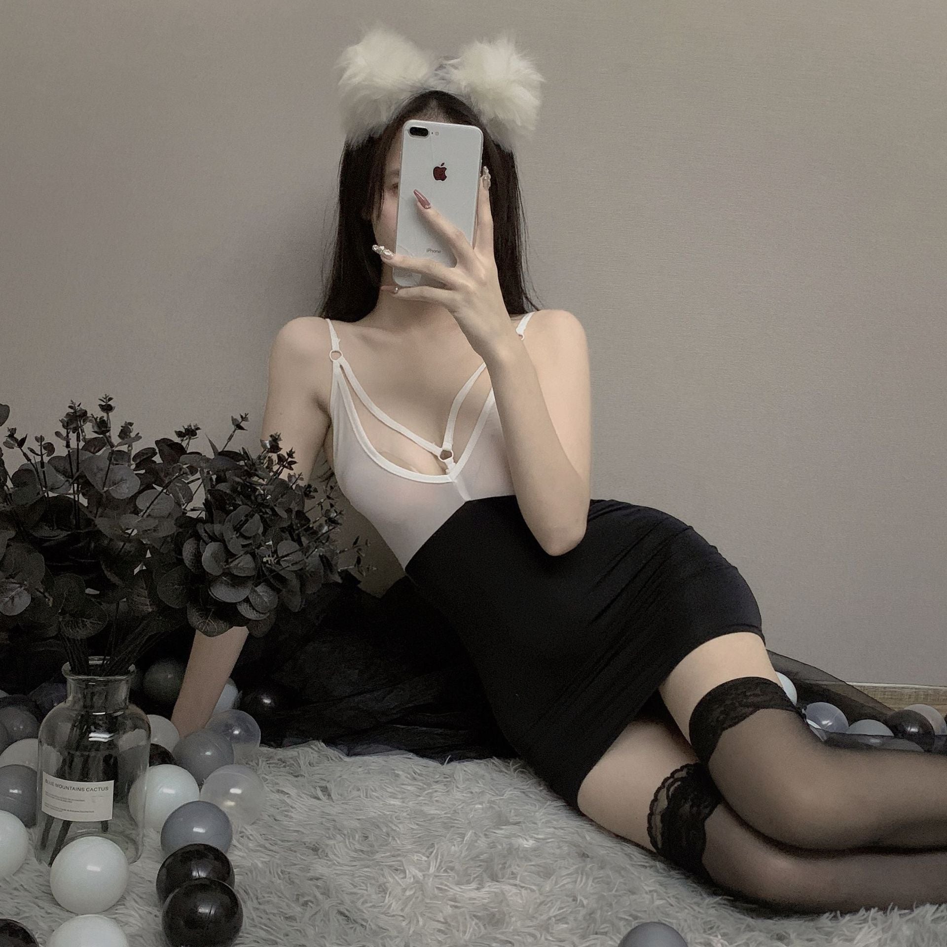 erotic lingerie sexy passion goods midnight charm flirty pajamas secretary hip skirt bed uniform seduction woman - Sexy