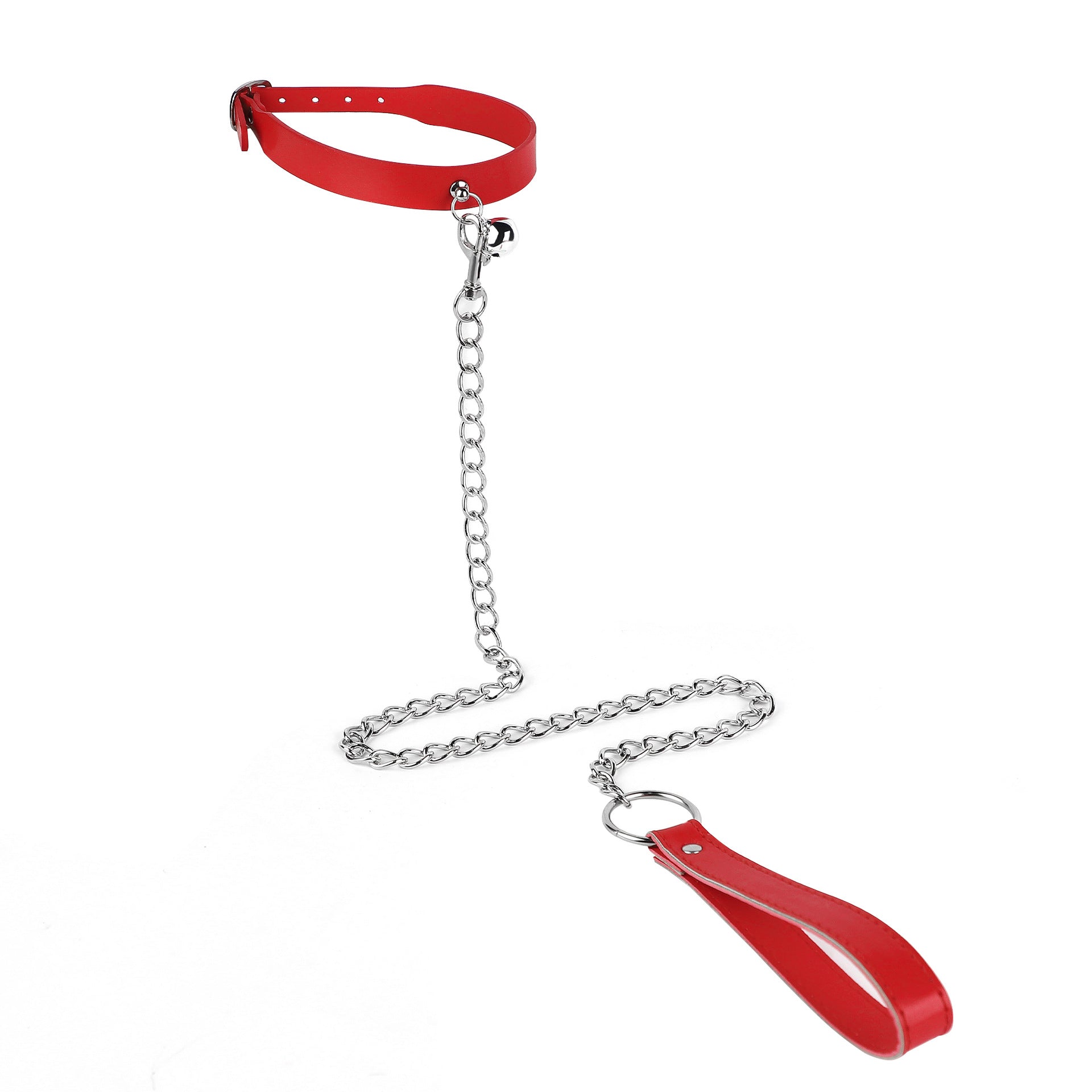 Erotic SM props leather collars adult products alternative that dog bell collar leash leash is popular in Europe