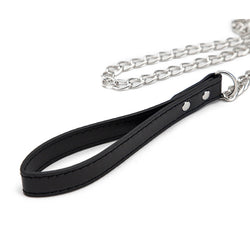 Image of Erotic SM props leather collars adult products alternative that dog bell collar leash leash is popular in Europe