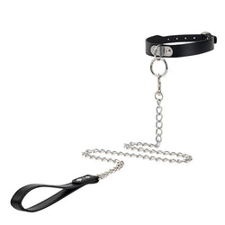 Image of Erotic SM props leather collars adult products alternative that dog bell collar leash leash is popular in Europe