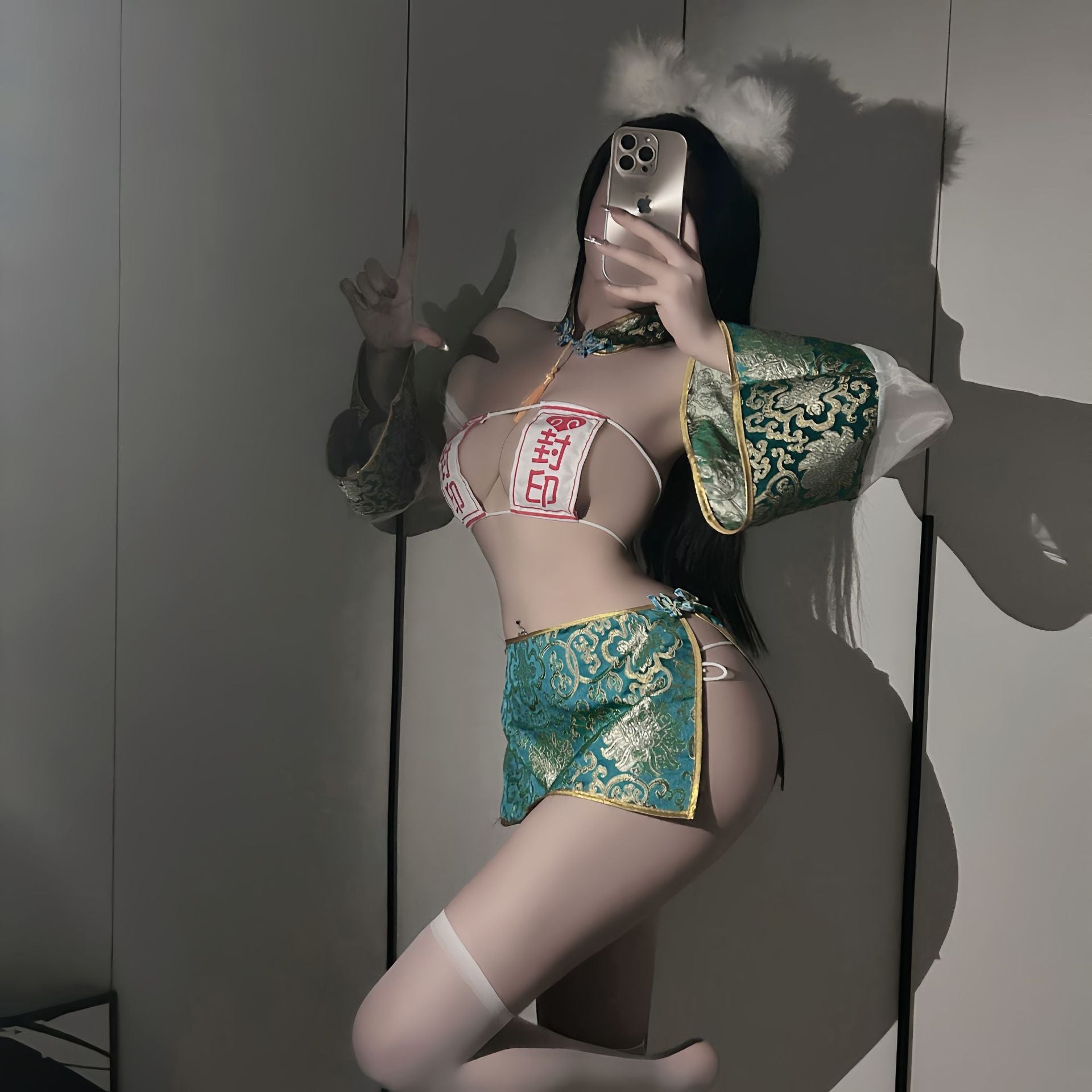 Image of Erotic underwear temptation cute zombie suit two-dimensional comics free slave girl hollow SM one piece of delivery