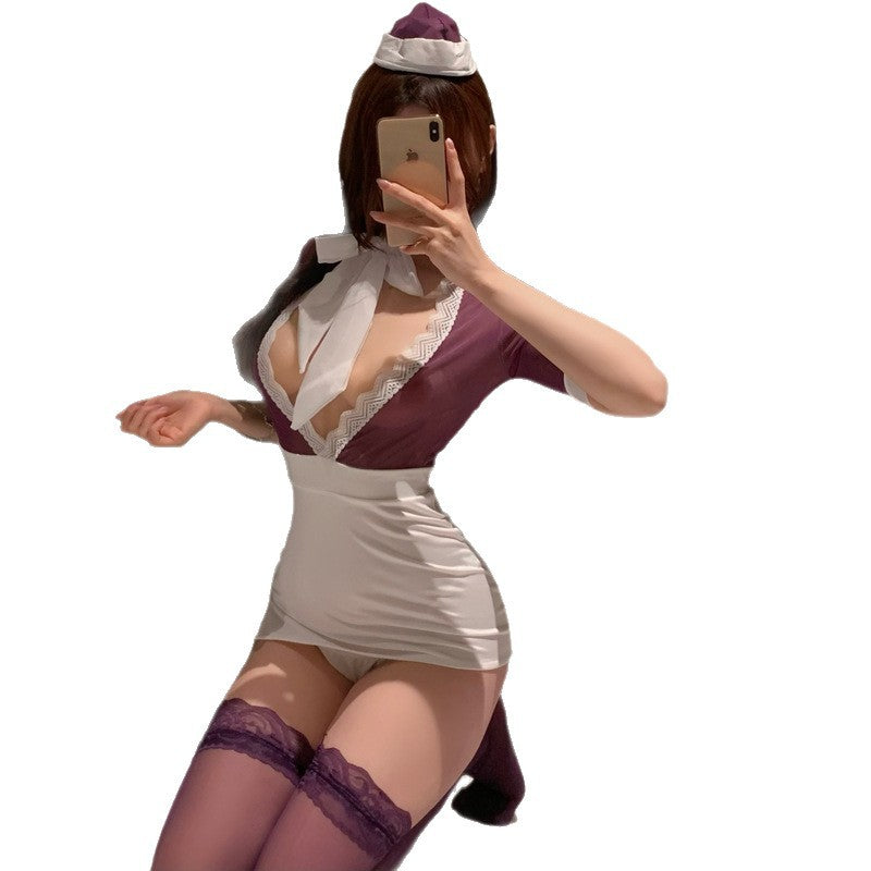 Image of flirting lingerie funny female abstinence secretary uniform qqny erotic couple sex sex sexy sassy pajama - Cosplay