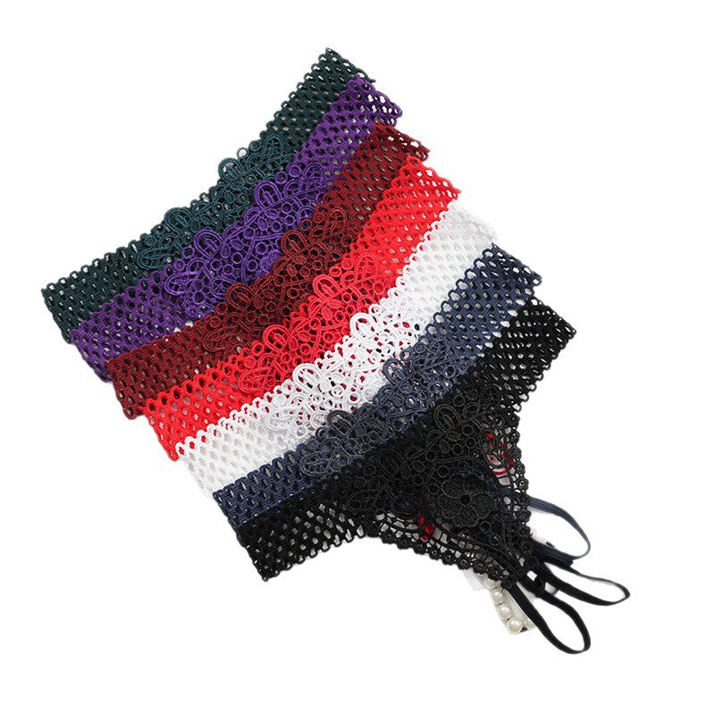 Foreign trade European and American thongs women’s inner rope super sexy inserted pearl panties exposed genitals forced