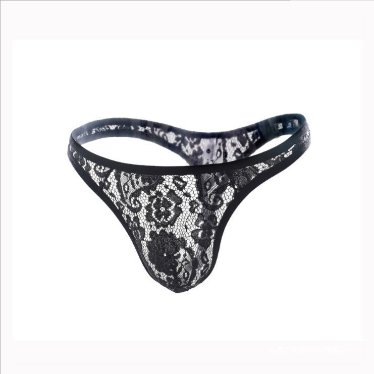 Image of Foreign trade sources men’s passionate thongs low-waisted transparent sexy T-lines GAY comrades provocative panties