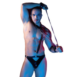 Image of jsy men’s wild bondage sex uniform bar nightclub adult game show erotic lingerie gay clothes 9126 - As pictured, set