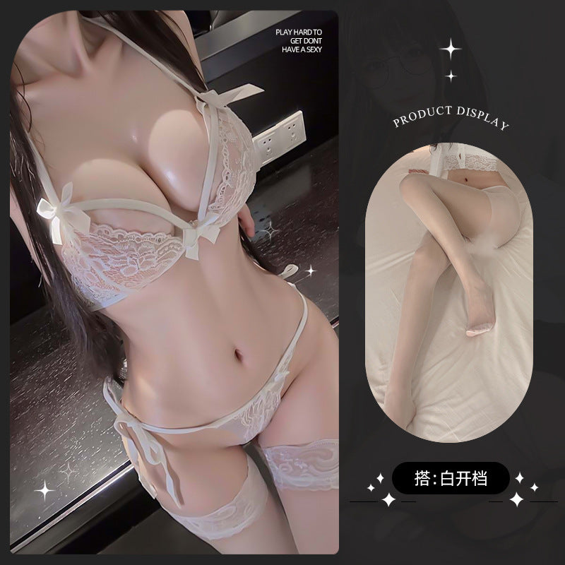 Lemon Story Erotic Lingerie Thin Gathering Breathable Lace Tight Breasts Sexy Camisole Pure Desire Bra 9075 - Butterfly