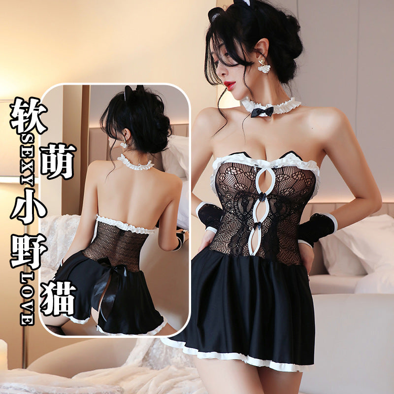 Long Night Long Night Erotic Lingerie Maid Outfit Sexy Seduction Pajamas Uniform Seduction Catwoman Passion Suit Female