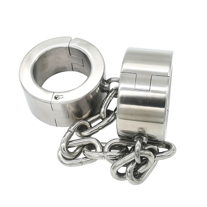 Image of Manufacturer stainless steel extra heavy shackles for women metal adult sex toys for men to restrain one piece dropship