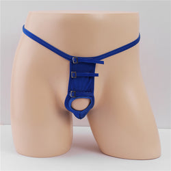 Image of Men’s erotic open hole loose thong European and American bundled T-pants low-waisted tight buttocks gay gay panties