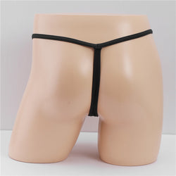 Image of Men’s erotic open hole loose thong European and American bundled T-pants low-waisted tight buttocks gay gay panties