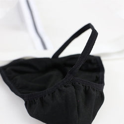 Image of Men’s sexy underwear underwear panties word pants wide elastic bow tie one-piece single men gay bar performance