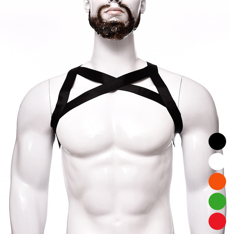 Image of Men’s Strong Nylon Body Chest Harness Belt Shoulder Support Suspender Strap Club Wear Costumes - Sexy lingerie
