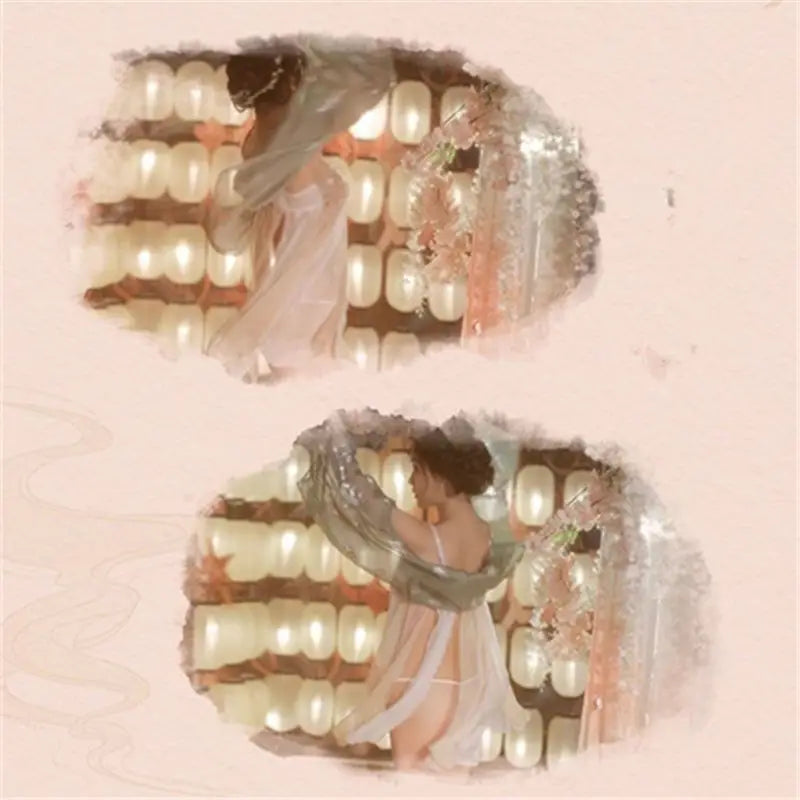 New Chinese for Summer 2025 Sexy Lingerie Mproved Hanfu Embroidered with Lotus Transparent and Comfortable Breathable