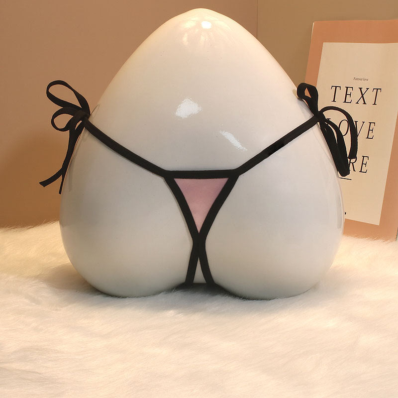 Image of New Foreign Trade Luxury Lace-up Thong Women’s Satin Open Sexy Bow Sex Temptation Plus Size - Sexy lingerie