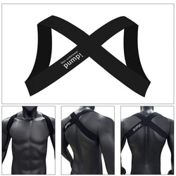 Image of New Men’s Beautiful Back Fitness Elastic Sexy Shoulder Strap Macho Muscle Abs GAY Chest Strap Party Fitness Strap