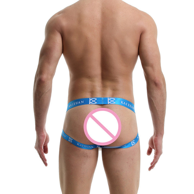 New penis shows big cup back empty double underwear men gay gay sexual fun underwear Europe and the United States
