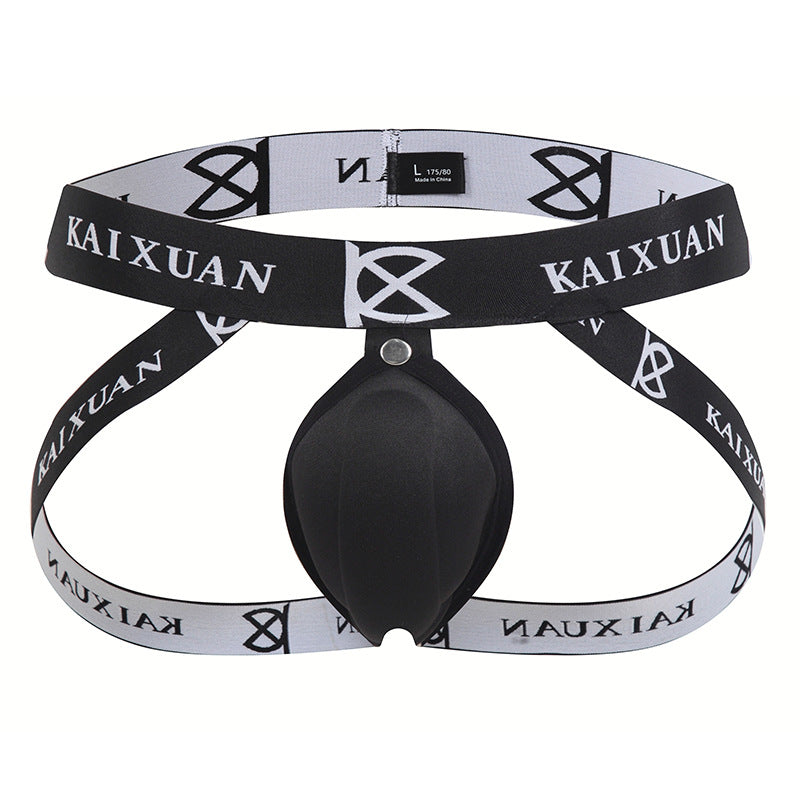 Image of New penis shows big cup back empty double underwear men gay gay sexual fun underwear Europe and the United States