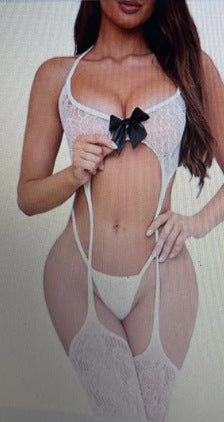 New sexual emotional lingerie stockings free from passion temptation transparent one-piece net black silk suit