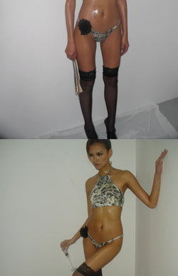 Image of NOLA*Bikini Suit High saturation red leopard print halter neck bikini suit - Sexy lingerie