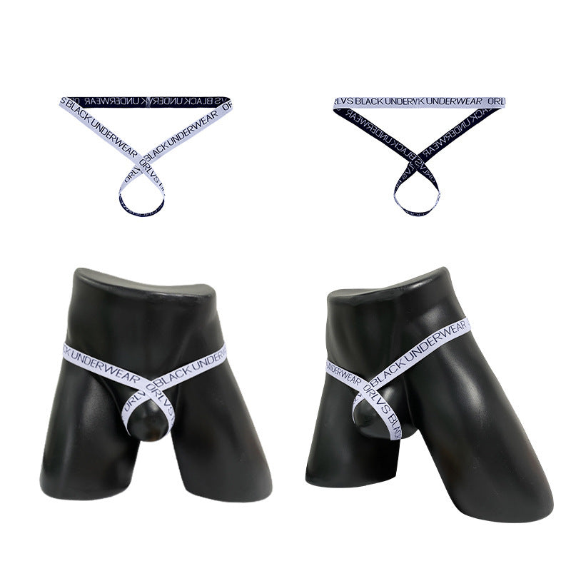 ORLVS One Drop Shipping Vacuum Ring Men’s Thong Sexy Sexy Panties Buttock Lift Single Panties Men Gay - white / M