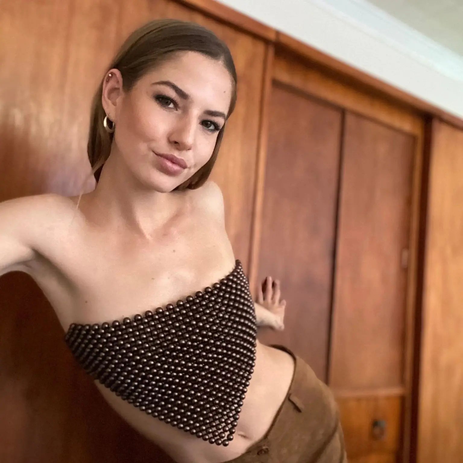 Pearl Body Chain Sexy Lingerie Women Bikinis Waist Chain Chain Chains For Chest Wrap Waistcoat Chain Ultra-short Navel