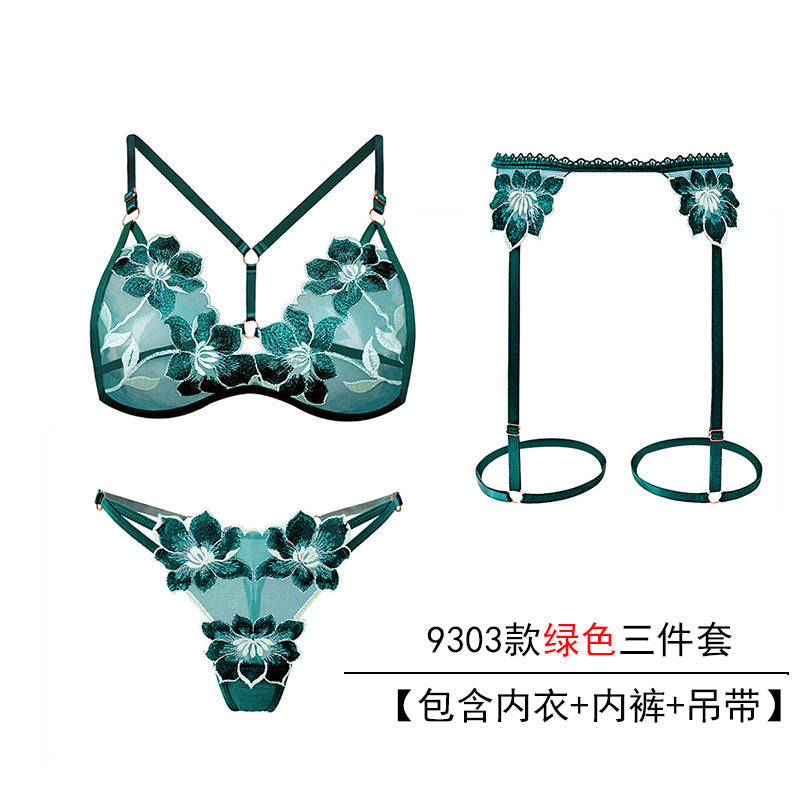 Image of Plus-size sexy lingerie three-point suit extreme temptation thong female pearl massage opening stall no-take