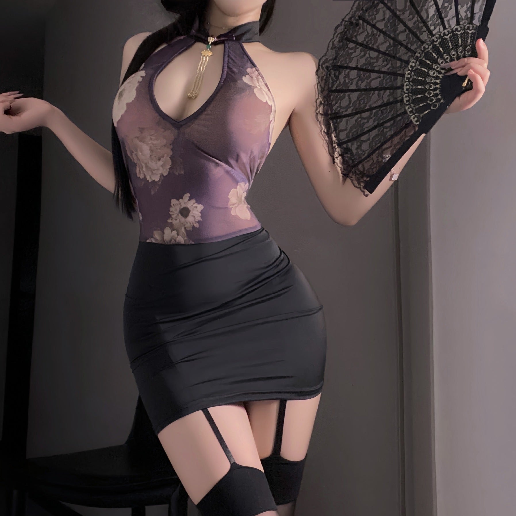 Ruolan erotic underwear sexy secretary nightclub hot girl cheongsam tight buttocks short skirt national style uniform