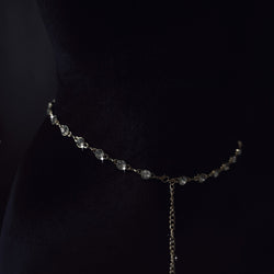 Image of sex toys diamond set cross baroque style necklace breast clamp waist chain anal plug sm stimulation training male