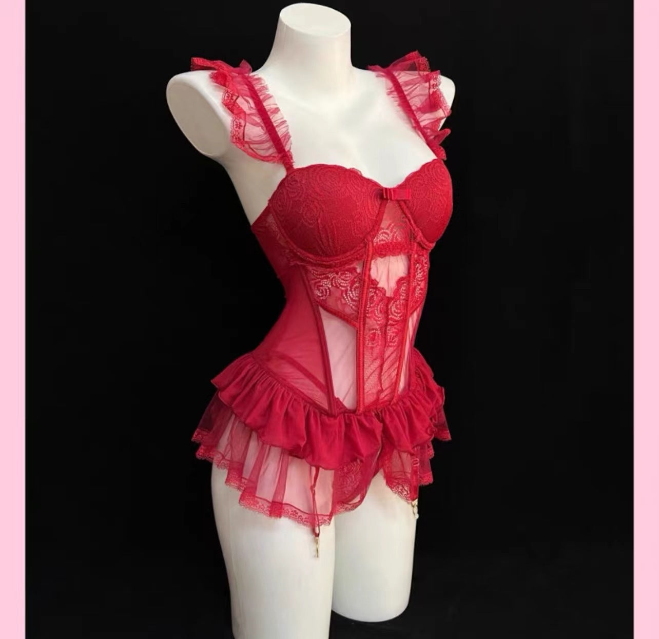 Sexual Affection Fun Lingerie Uniform Pure Desire Hollow Mesh Passion Suit Free Temptation Small Breasts Big Nightdress